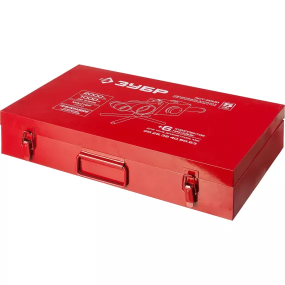 Сварочный аппарат для полипропиленовых труб, 1000/2000Вт, 50-300С, насадки 20, 25, 32, 40 , 50, 63мм, металлический кейс, 220В ЗУБР МАСТЕР АСТ-2000, изображение 3