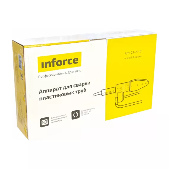 Цифровой аппарат для сварки пластиковых труб Inforce 03-24-01, изображение 11