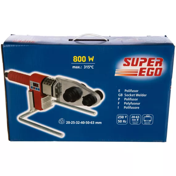 Раструбный сварочный аппарат 20, 25, 32, 40, 50, 63 мм SUPER-EGO SOCKET WELDER ECO 1500000448, изображение 4