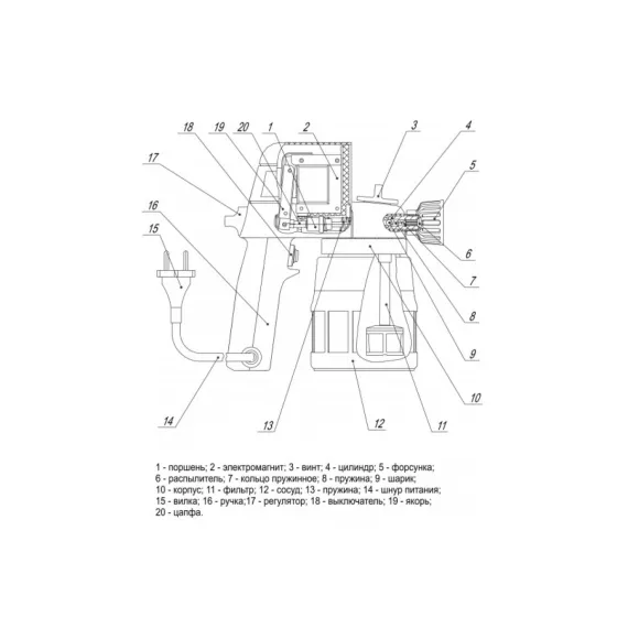 Краскораспылитель Фиолент КР1-260, изображение 14