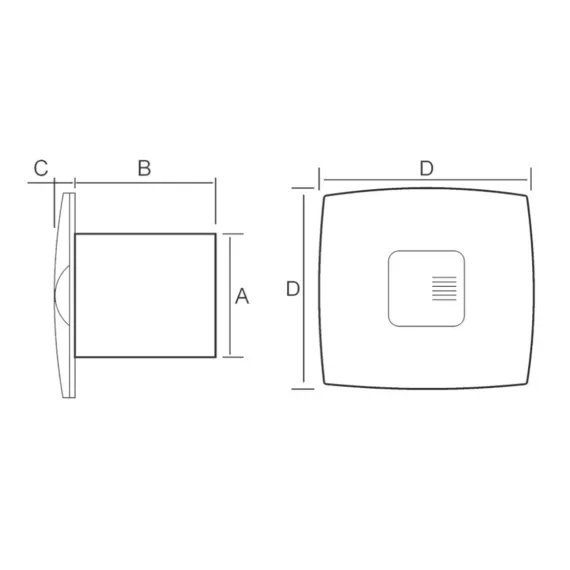 Вентилятор MTG A100SXS-S-K темное дерево с микроволновым датчиком+клапан+фланец 402055, изображение 2