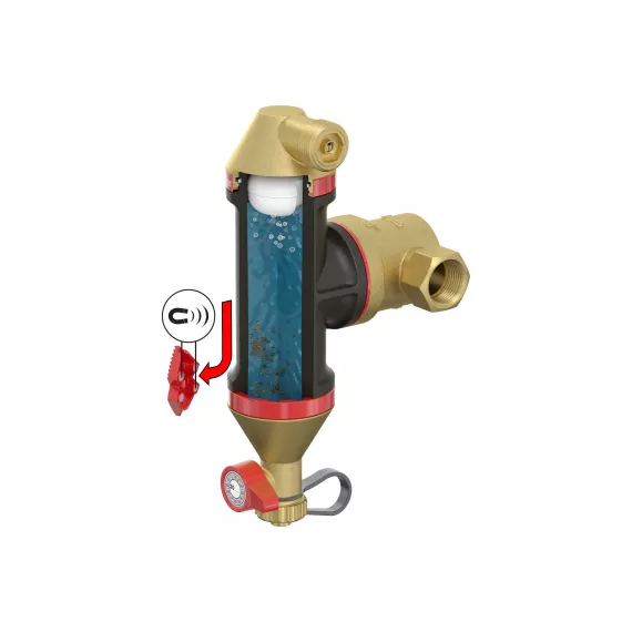 Сепаратор воздуха и шлама Flamco 30045 vent Clean Smart 1 1/2 RG008Q1TN3HD1K, изображение 2