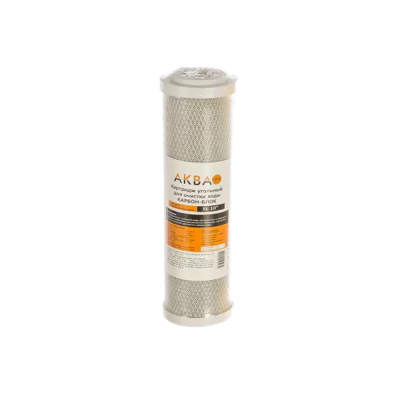 Картридж уголь пресс SL10, 10 мкм АКВА ПРО СP Кит. CB-10A 409, изображение 2