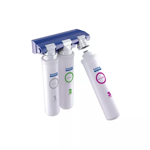 Фильтр под мойку для очистки воды БАРЬЕР ЭКСПЕРТ/ Жесткость трехступенчатый, быстросъемный, изображение 2