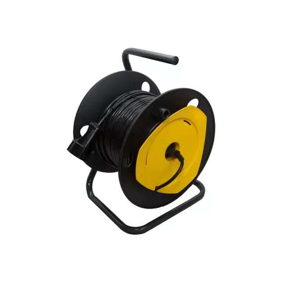 Силовой удлинитель для газонокосилок на катушке, с заземлением, 1 розетка, 60м КРОНА РС-1 КС125060, изображение 2