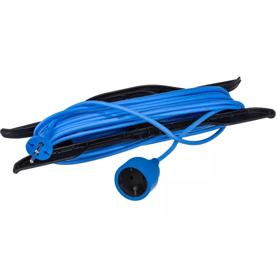 Морозостойкий шнур-удлинитель на рамке 10А 1роз. синий, 10м Power Cube PC-L1-F-10-R, изображение 2