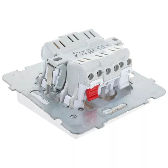 Выключатель Ospel Sonata, 2-клавишный, без рамки, бежевый LP-2R/m/27, изображение 2