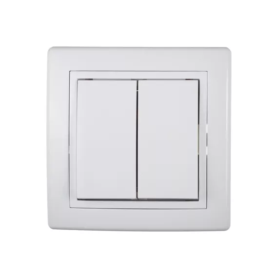 Альтернативный двухклавишный выключатель Aling-conel PRESTIGE 10AX 250В, белый 6072.00 113153, изображение 2