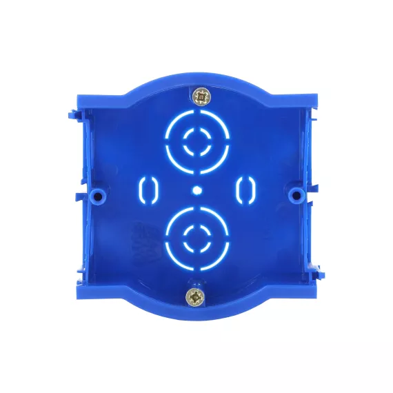 Промежуточный подрозетник ЭРА UniPost 68х45мм для твердых стен синий IP30 Б0039062, изображение 2