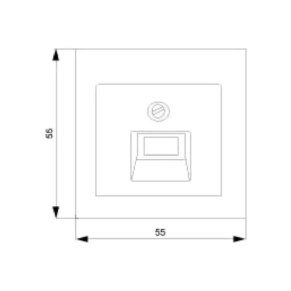 Накладка телефонная/компьютерная 1-местная (2-местная) Siemens DELTA LINE слоновая кость 5TG2543, изображение 2