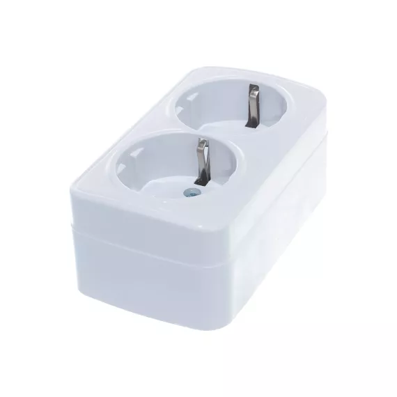 Накладная двухместная розетка STEKKER с заземл АВS 250В 16А IP20 серия Basic PST16-502-20 39034, изображение 2