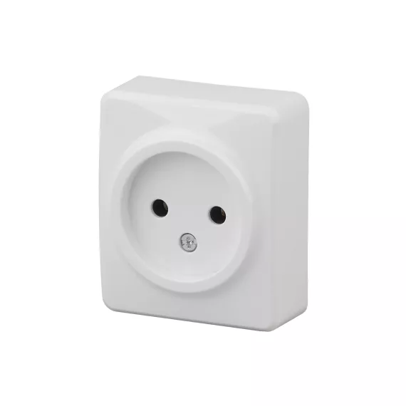 Розетка ЭРА 11-2201-01 2P, 16A-250В, IP20, ОУ, Эксперт, белый Б0031551