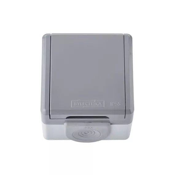 Розетка Bylectrica РА16-0152 03 1ОП з.к шторки IP55, серия ПРАЛЕСКА АКВА