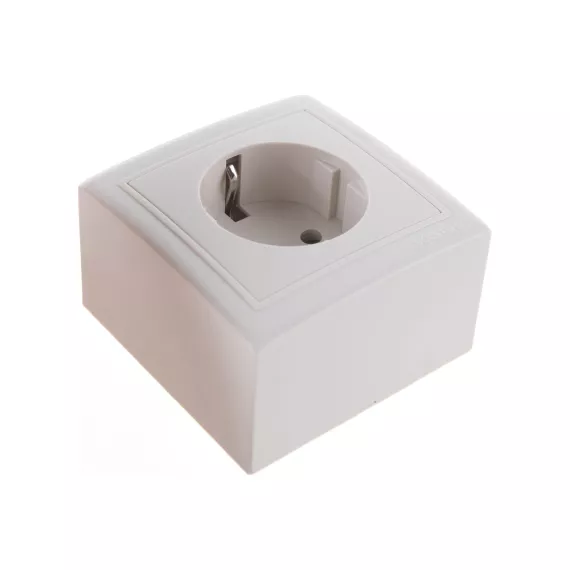 Одноместная розетка с заземлением Volsten V01-32-R14-S, 9858, изображение 2