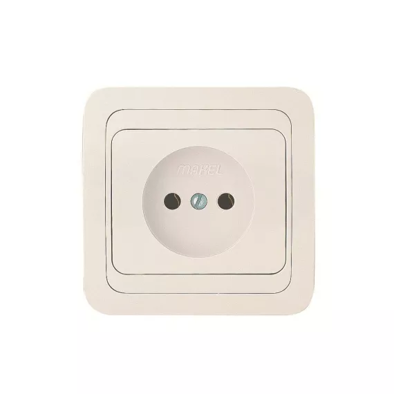 Розетка без заземления, белая Makel Mimoza 12002
