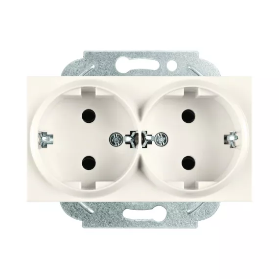 Розетка Panasonic 2-я c/з крем Karre Plus 54891 WKTT0205-2BG-RES