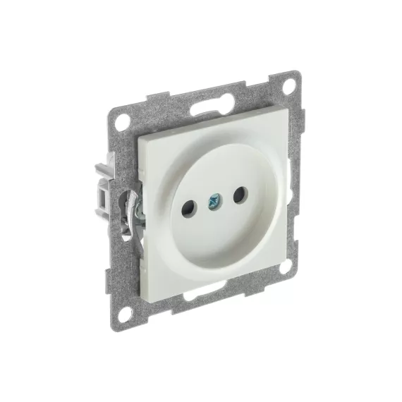 Механизм розетки GUSI ELECTRIC 1-ой без заземления, с защитной шторкой, СУ, 16А, 250В, жемчуг С11Р2-028, изображение 2