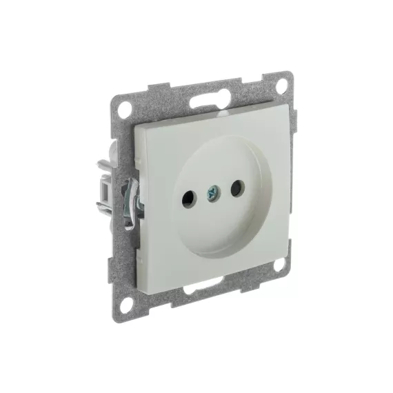Механизм розетки GUSI ELECTRIC 1-ой без заземления, с защитными шторками, СУ, 16А, 250В, жемчуг С10Р2-028, изображение 2