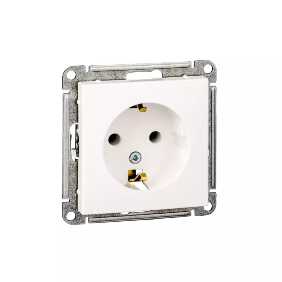 1-местный механизм розетки Schneider Electric скрытой проводки W59 16А IP20 с заземлением без защитных шторок белый RS16-154-1-86