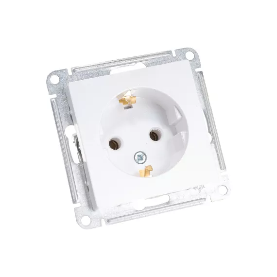 Механизм розетки Schneider Electric 1-м СП ATLAS DESIGN с заземлением 16А жемчуг ATN000443