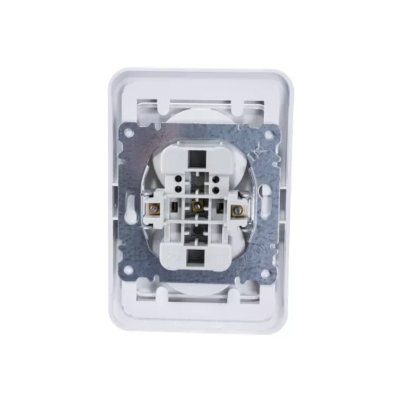 Двойная розетка без заземления, белая Makel Mimoza 12017, изображение 2