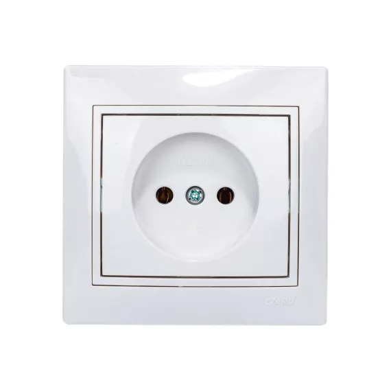 Розетка LEZARD MIRA б/ з керамика белый с белой вставкой 701-0202-121, изображение 2