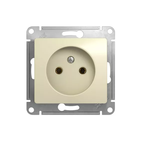 Механизм розетки Schneider Electric 1-м СП Glossa 16А IP20 без заземления, бежевый GSL000241