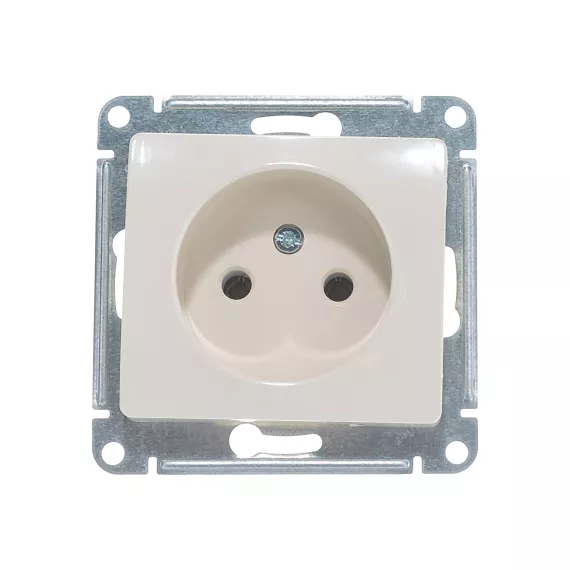 Механизм розетки Schneider Electric 1-м СП Glossa 16А IP20 без заземления, бежевый GSL000241, изображение 2
