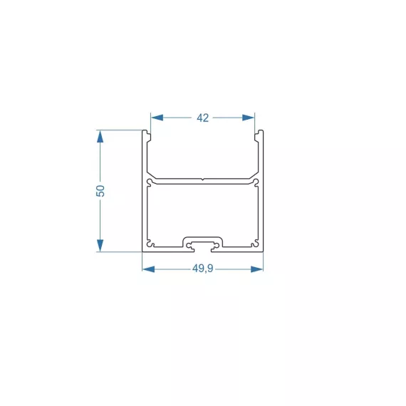Универсальный алюминиевый профиль Ardylight, ALS-5050 anod 1.0 с экраном 50099-2, изображение 2