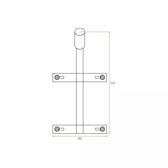 Приставной кронштейн для консольного светильника Wolta К1П-0,35-0,5-2-0,12x0,6-С, изображение 2