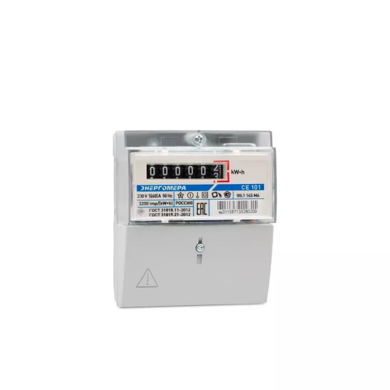 Счетчик электроэнергии Энергомера CE101 R5.1 145 M6 230В 5-60А 101001003011067, изображение 2