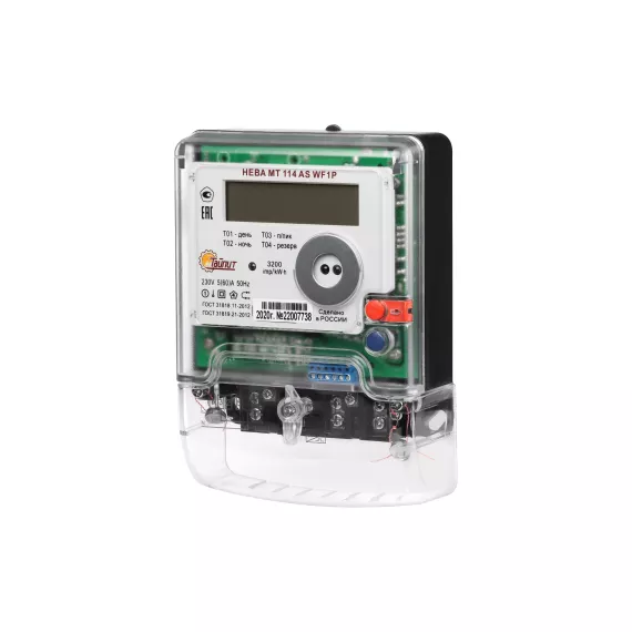 Счетчик электроэнергии ТАЙПИТ НЕВА МТ 114 AS WF1P 560A Wi-Fi регион Краснодар 6135314, изображение 2