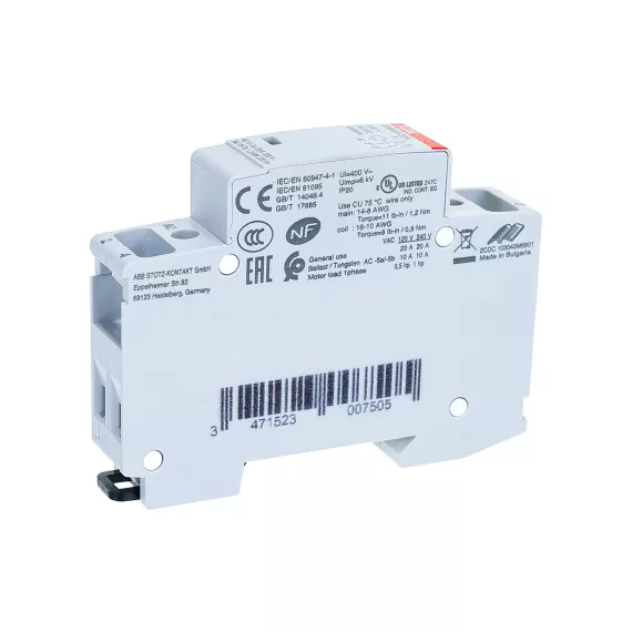 Контактор ABB ESB20-20N-06 модульный 20А АС-1, 2НО, катушка 230В AC/DC 1SBE121111R0620, изображение 2