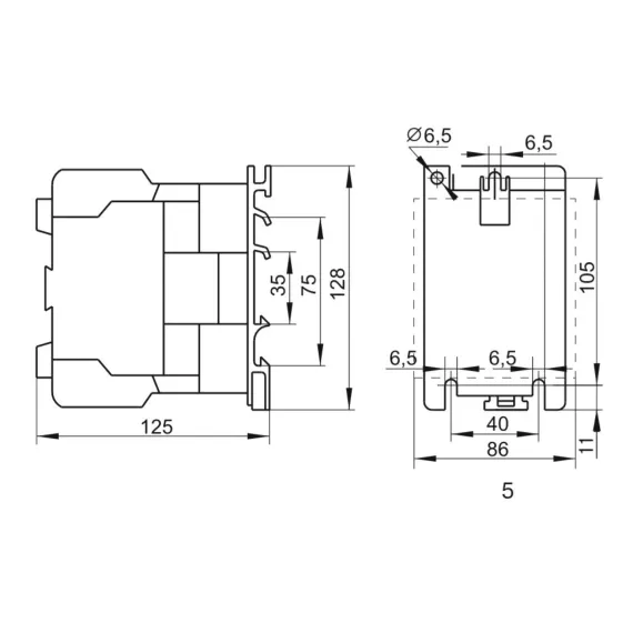 Контактор IEK КМИ-49512 95А 220В ИЭК KKM41-095-230-11, изображение 2