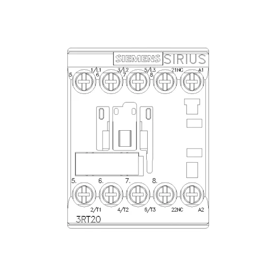 Контактор Siemens 3 полюса AC-3, 3КВТ/400В, Блок-Контакт 1НЗ 3RT20151AB02, изображение 2