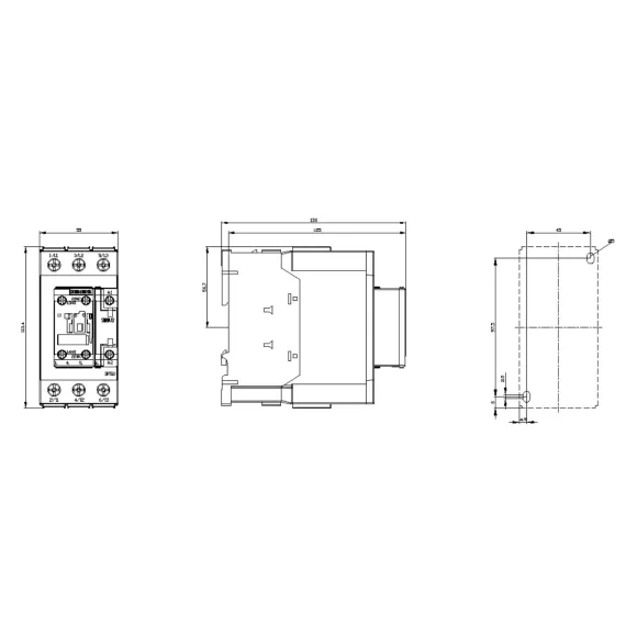 Контактор Siemens 3 полюса 18.5КВТ/АС3/400В, Блок-Контакты 1НО+1НЗ 3RT20351KB40, изображение 2