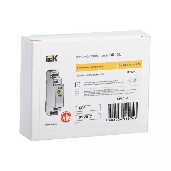 Реле тока IEK ORI 1,6-16А 24-240В AC/24В DC ORI-01-16, изображение 2