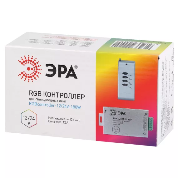 Контроллер для светодиодной ленты ЭРА RGBcontroller-12/24V-180W/288W, 50/1000 Б0043444, изображение 2