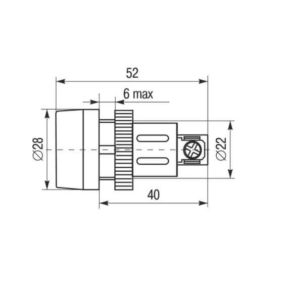 Светосигнальная арматура IEK ENR-22 белая ИЭК BLS40-ENR-K01, изображение 2