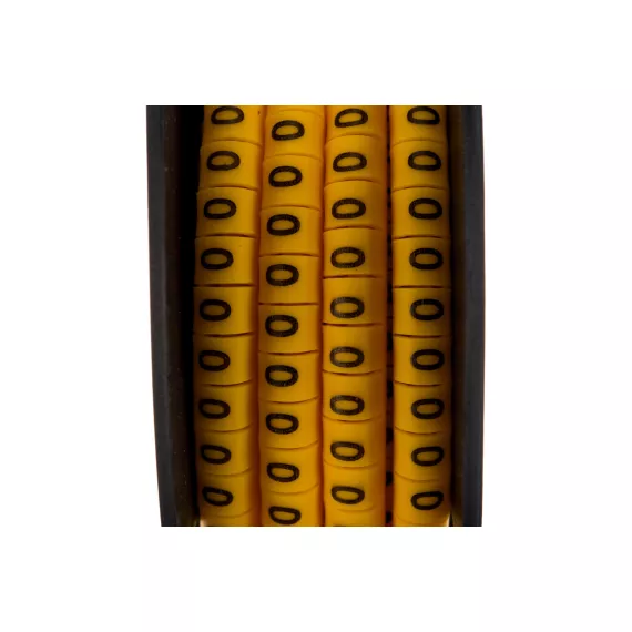 Кабель-маркер STEKKER 0 для провода сеч.1,5мм, желтый, CBMR15-0 39086, изображение 2