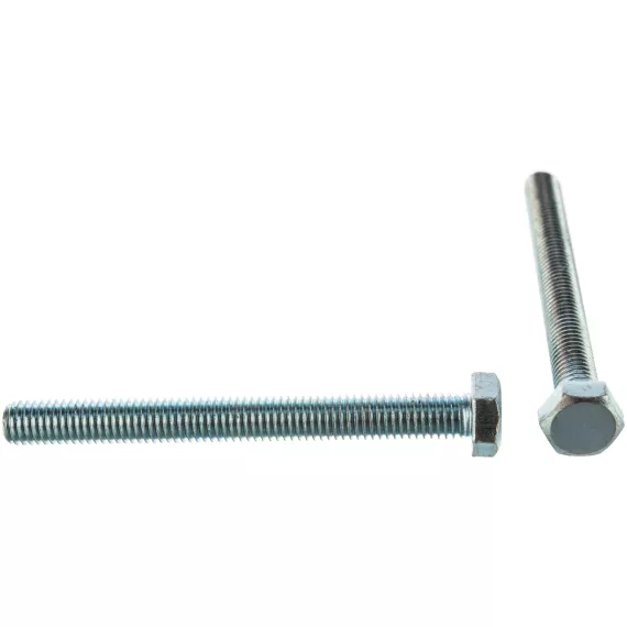 Болт Стройбат DIN 933 М 8x80 белый цинк 2 шт 243771, изображение 2