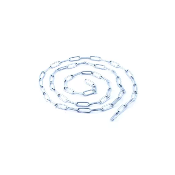 Цепь Стройбат DIN 763, длинное звено, 3 мм, белый цинк, 10 м 324080, изображение 2