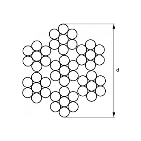 Трос ЦКИ D4, 6x7+IWS, A4, 250 м 68429, изображение 2