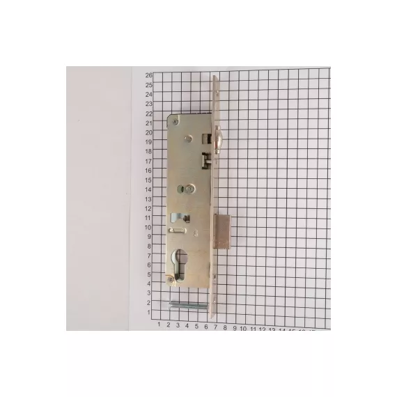 Корпус замка DOORLOCK PL202 35/22 никелированный, с роликовым ригелем, для дверей из алюминиевого профиля 75386, изображение 2