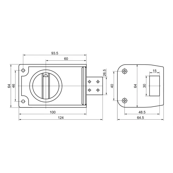 Накладной замок BORDER 86900-ЗНД-1/М6452, изображение 2