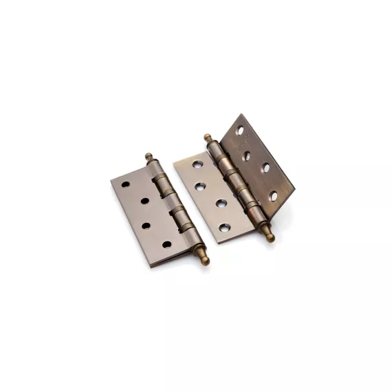 Петля стальная 100*75*2,5, 4 подшипника, декоративный колпачок РЕНЦ 100- 4BB CH AB