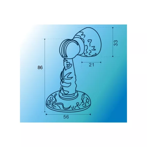 Дверной магнитный упор МСМ SM7 PB полированная латунь 00000002657, изображение 2