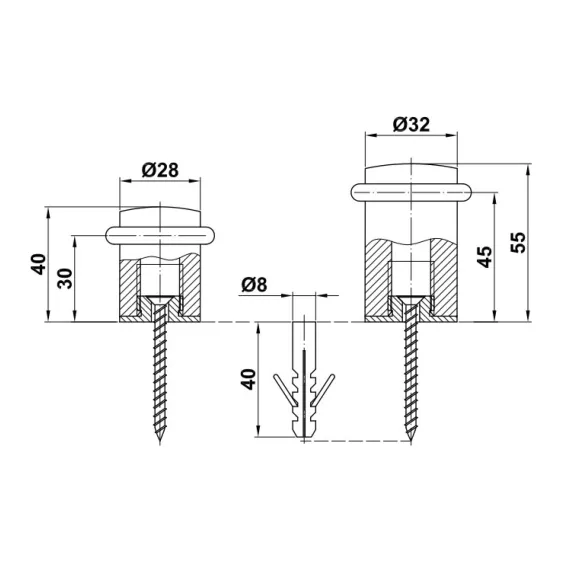 Дверной стопор Amig никель/черный 5747, изображение 2