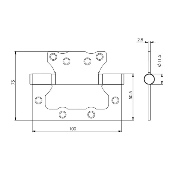 Универсальная петля BORDER 66010 цинк 30749, изображение 2