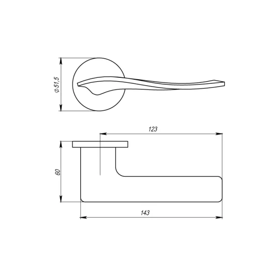 Раздельная ручка ARMADILLO AQUA URS CP-8 хром 40335, изображение 2